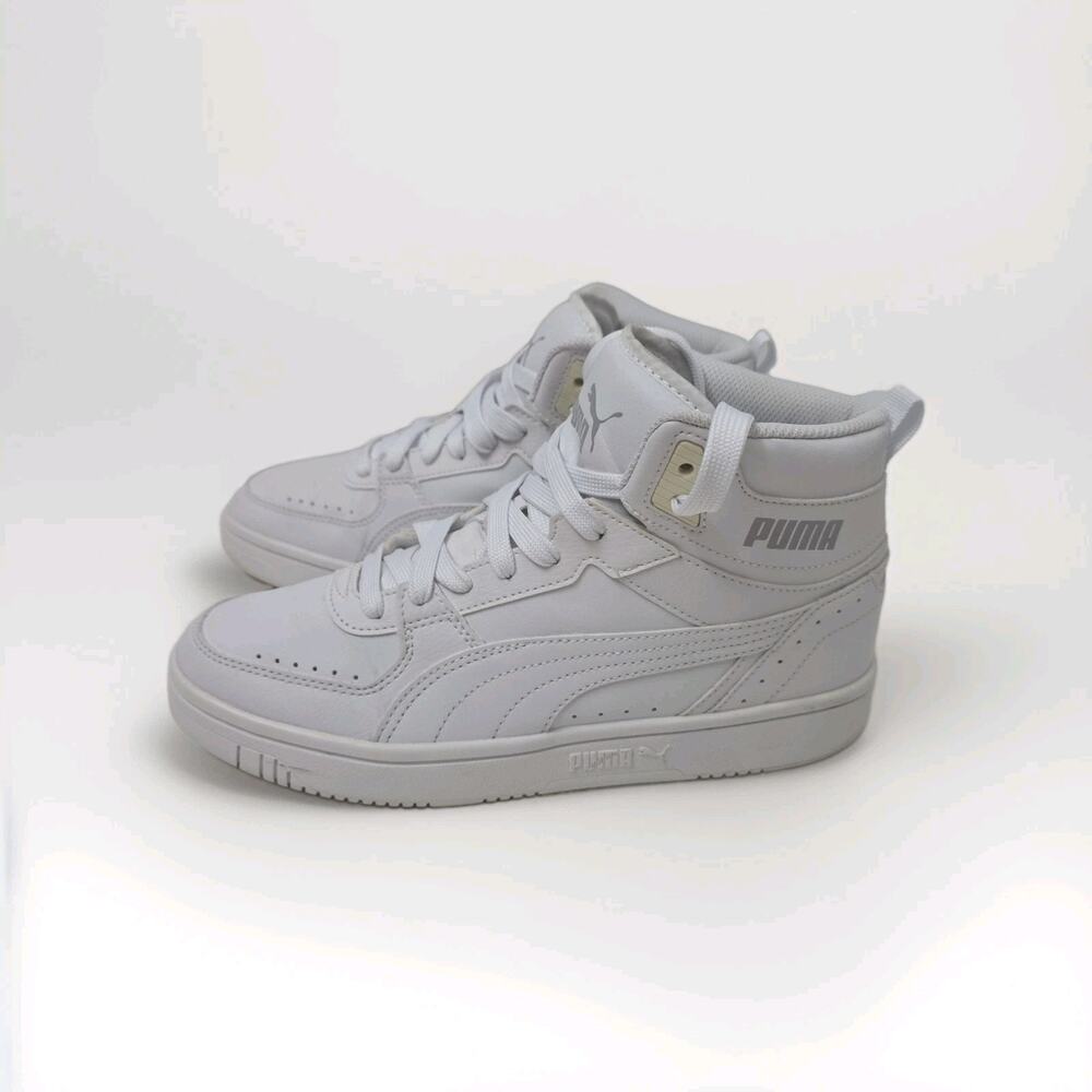 White Limestone Puma Shoes Rebound Joy Mid Sneakers Mens Size 7 / Youth 7C